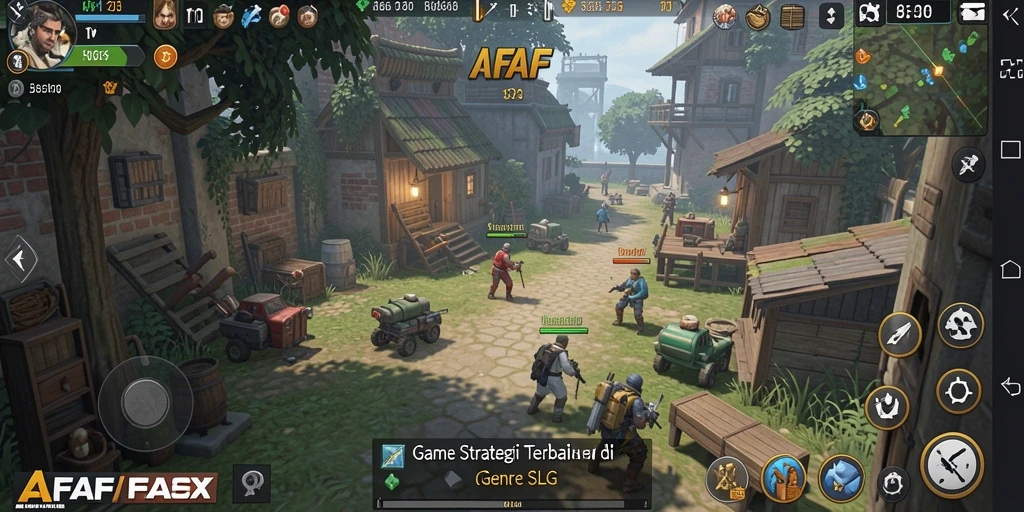 Tampilan gameplay menarik dari AFAF dalam strategi permainan.