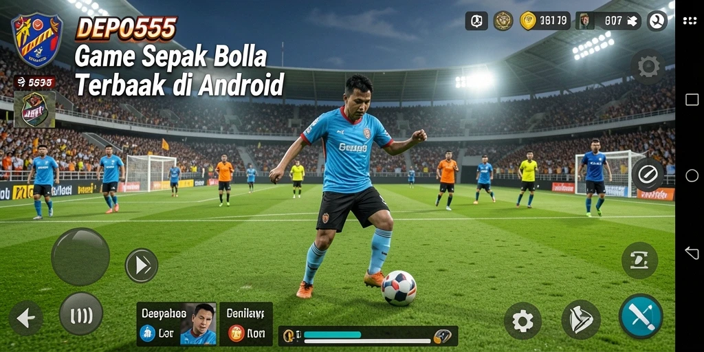 Tampilan optimal permainan sepak bola di DEPO555 dengan aksi mendebarkan.
