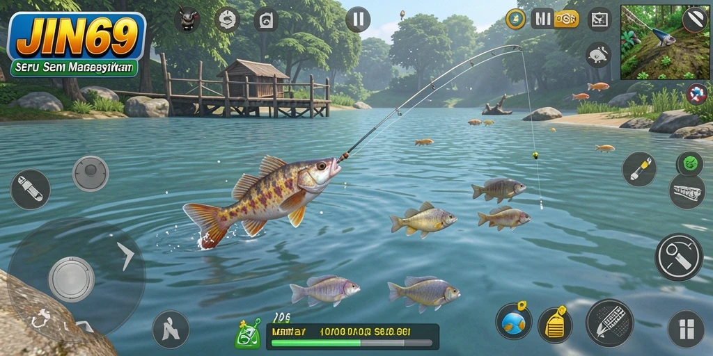Tampilkan gameplay seru JIN69 dengan berbagai ikan yang menarik.