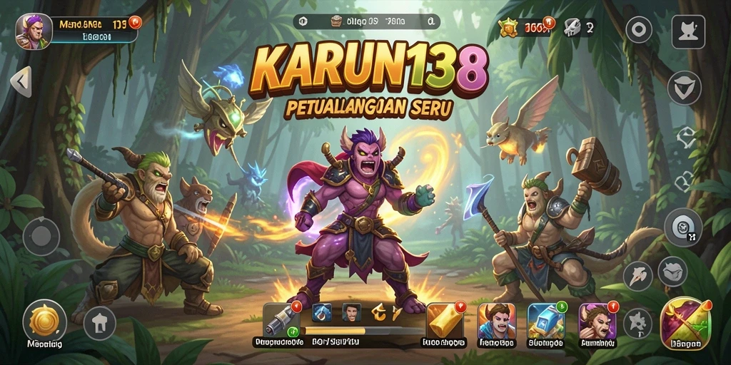 Tangkapan layar menampilkan aksi seru dalam KARUN138.