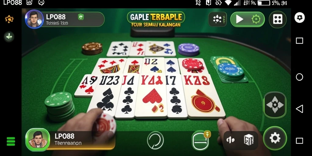 Screenshot utama LPO88 menampilkan momen seru permainan Gaple.