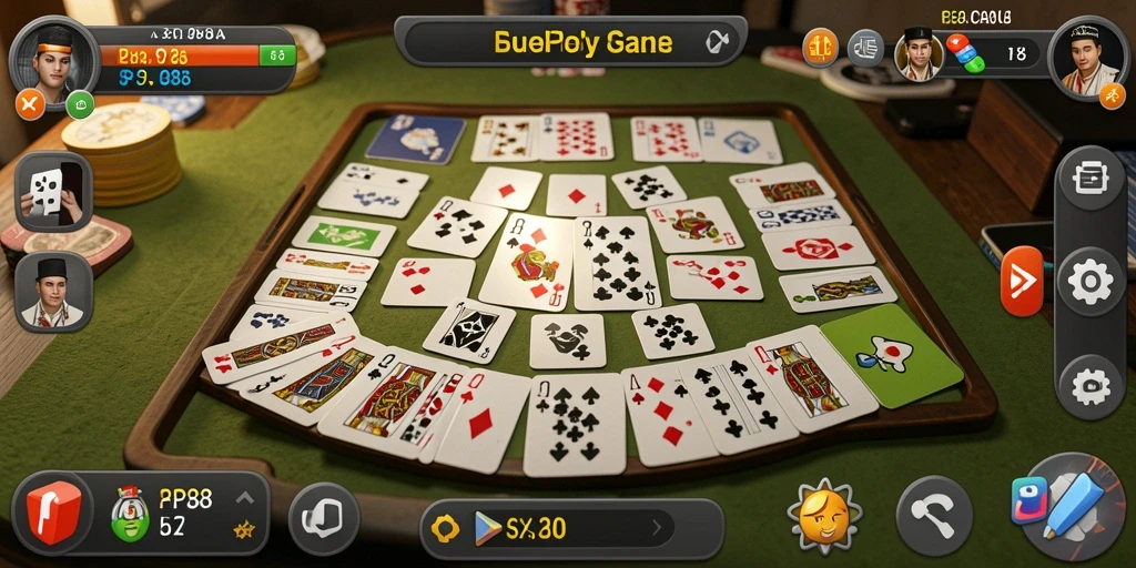 Tampilan gameplay PP88 yang menarik dengan aksi Gaple seru.