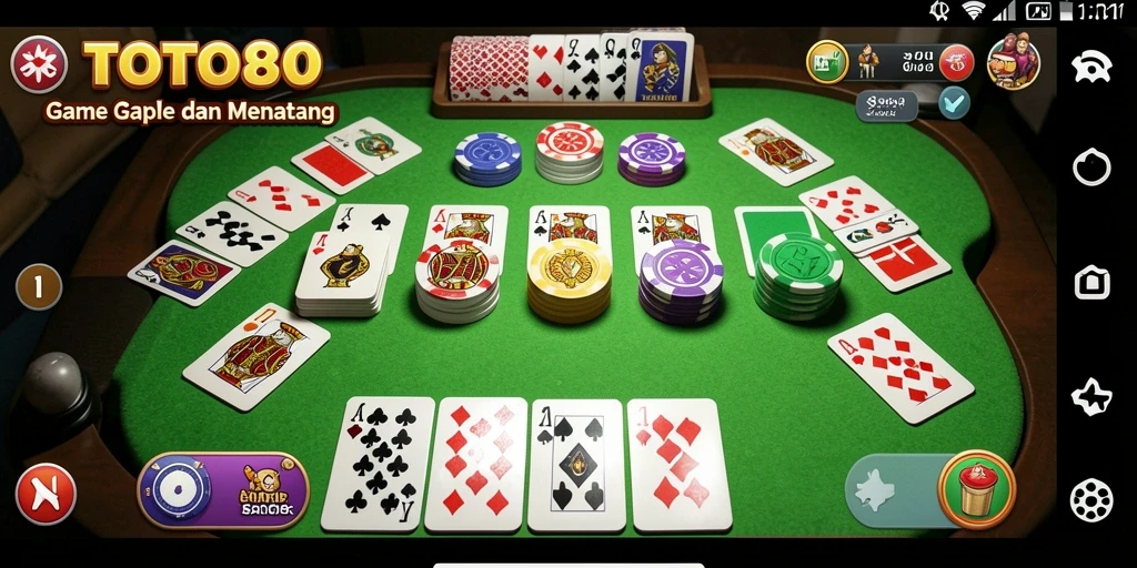 Tampilan gameplay Gaple yang seru di TOTO80.