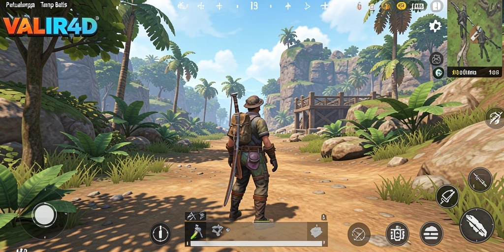 Screenshot game VALIR4D menampilkan petualangan epik di dunia terbuka.